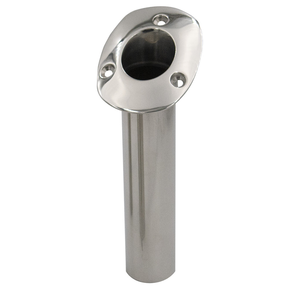 CE Smith 70 Series Standard Flush Mount Rod Holder 30 Degree Stainless Steel Cast Bottom Black Liner 536720C