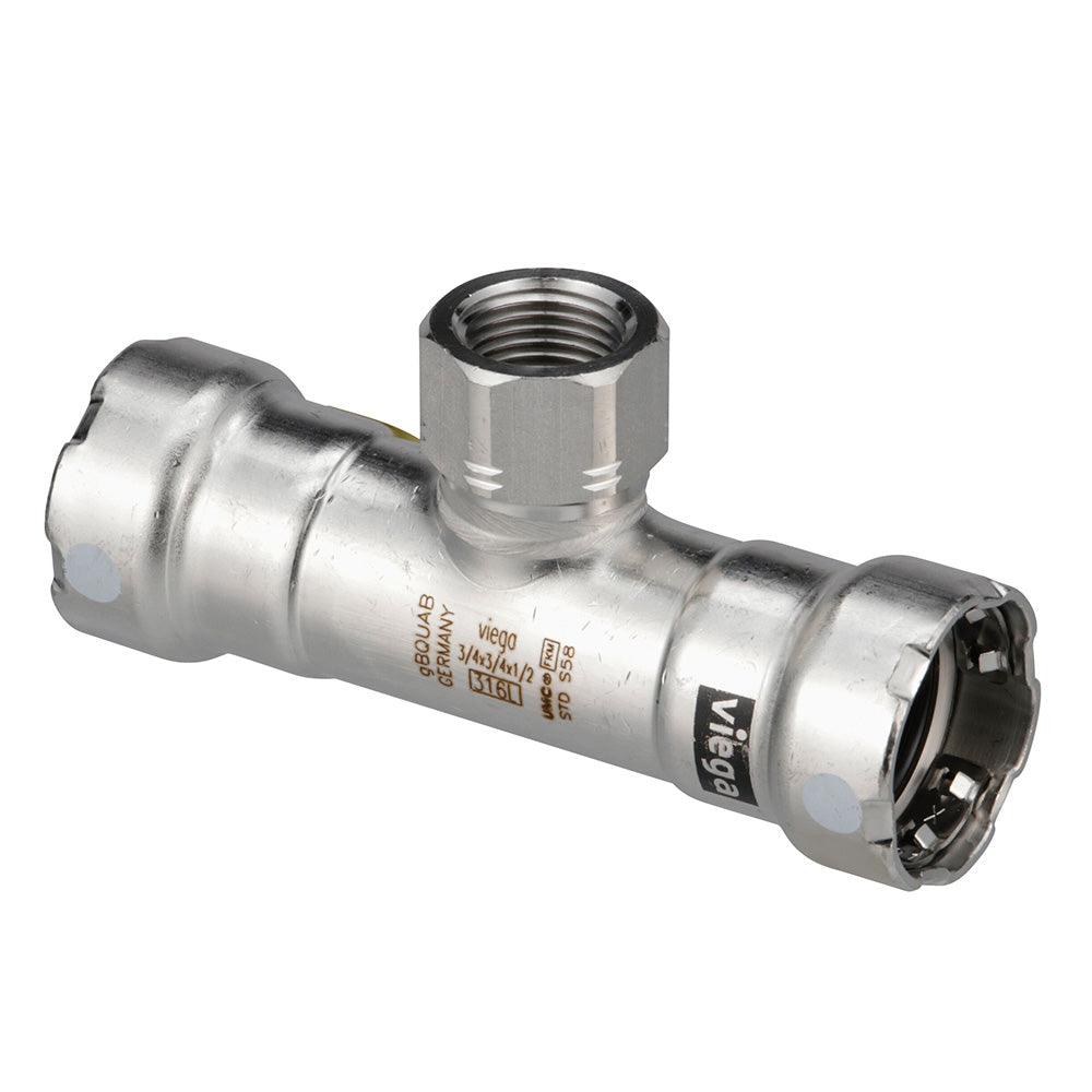 Viega MegaPress 316 FKM Tee wFPT  34 x 34 x 12 FPT 91845