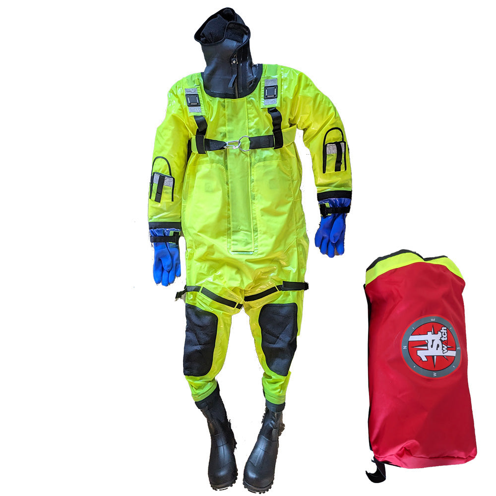 First Watch RS1008 Ice Rescue Suit HiVis Yellow Jumbo Built to Fit Over 6 RS1008HVU
