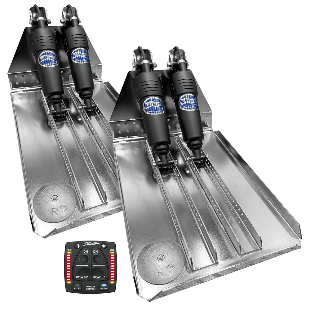 Bennett Marine BOLT 14x23 Dual Electric Trim Tab System wOne Box Indication Unit BOLT1423HDOBI