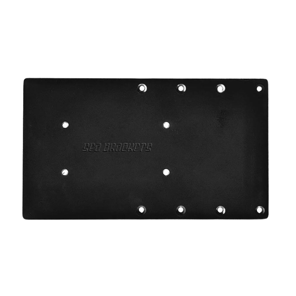 Sea Brackets 14 Straight Trolling Motor Plate fGarmin Kraken Black SEA2312BLK