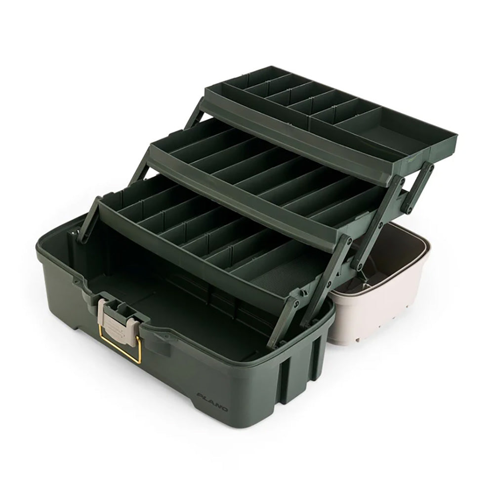 Plano ThreeTray Tackle Box GreenTan P000407