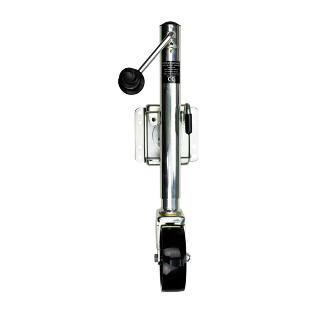 Powerwinch Saltwater Series Jack 1200lb BoltOn Single Wheel Zinc 500 HR Salt Spray 21600J1200B1ZR