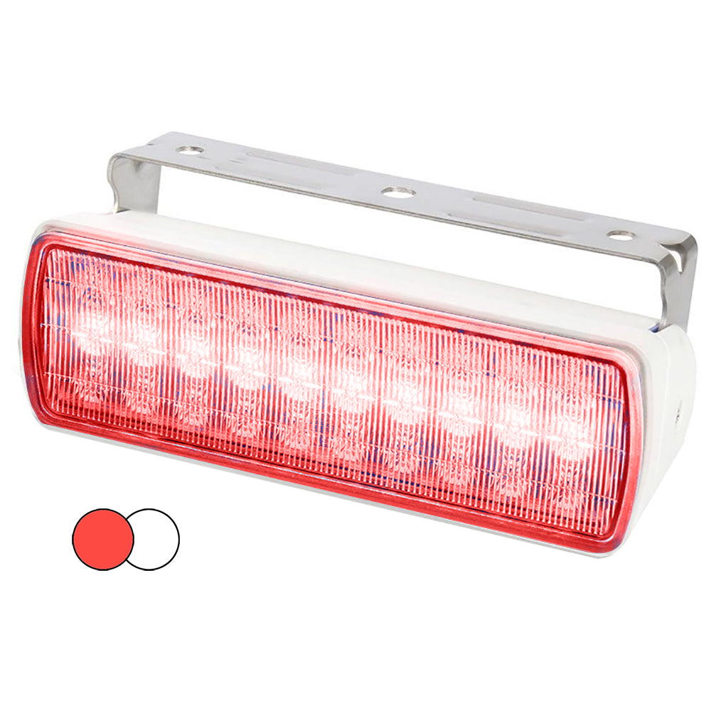 Hella Marine Sea Hawk XL Dual Color LED Floodlights RedWhite LED White Housing 980950051