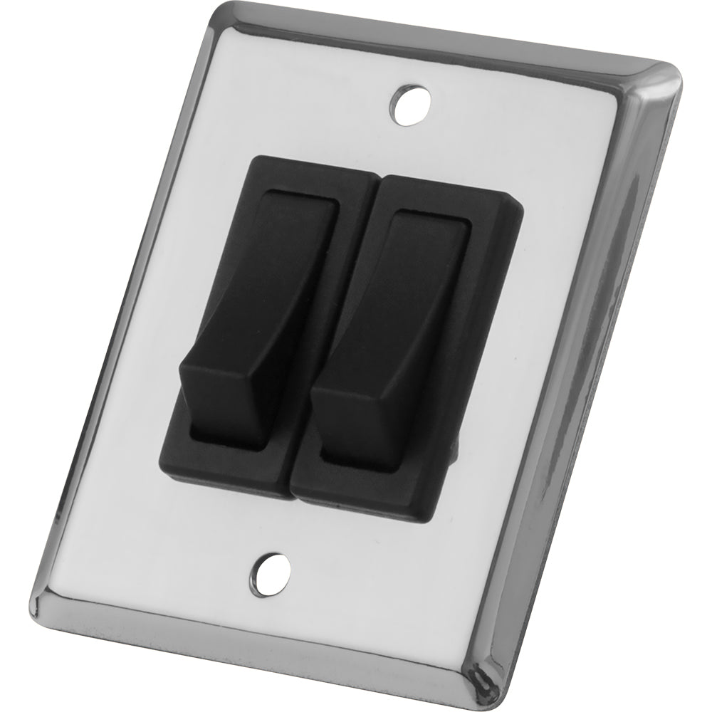 SeaDog Double Gang Wall Switch Stainless Steel 4030201