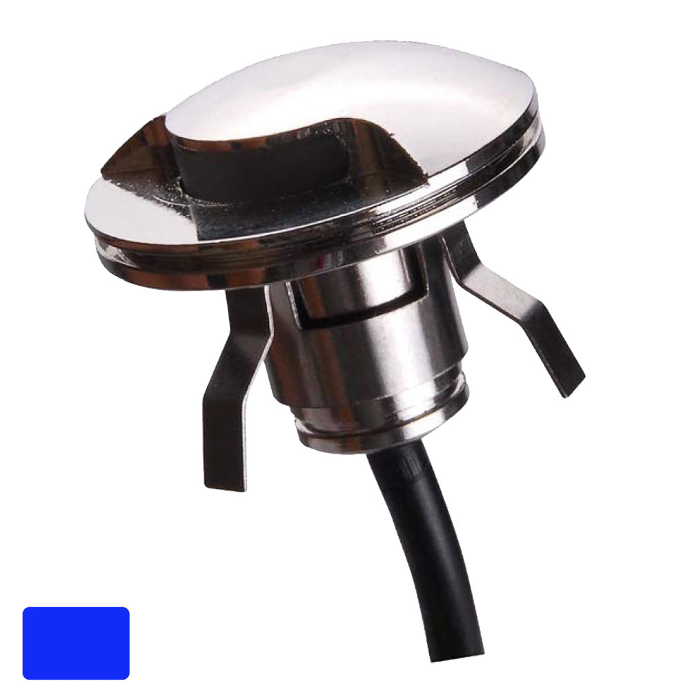 Lunasea 316 Polished Stainless Steel LED Waterproof Courtesy Light Blue 12VDC Only LLB571B0100