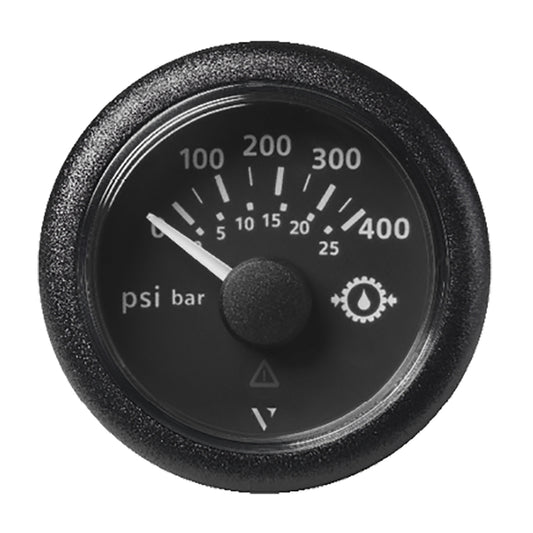 Veratron 2116 52mm ViewLine Transmission Oil Pressure 400 PSI25 Bar  Black Dial  Round Bezel A2C59514145