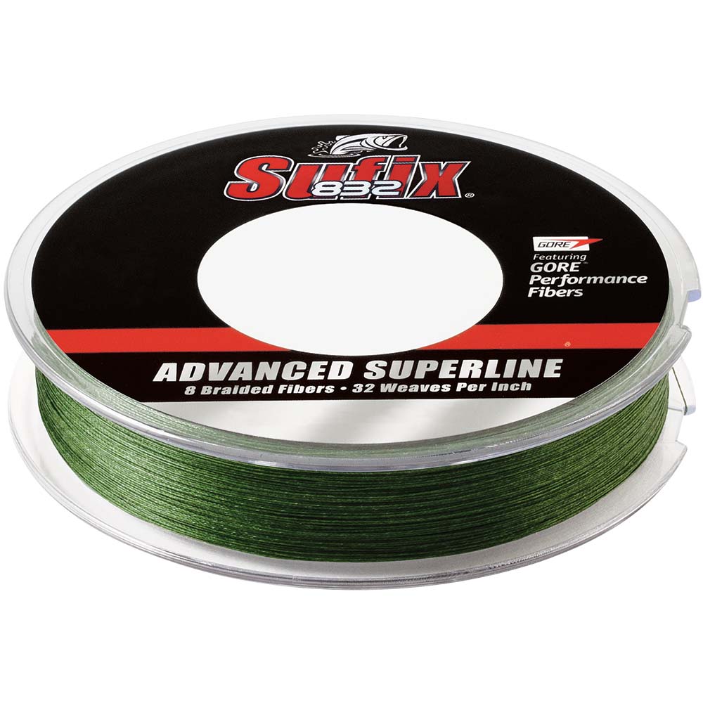 Sufix 832 Advanced Superline Braid 30lb LowVis Green 300 yds 660130G