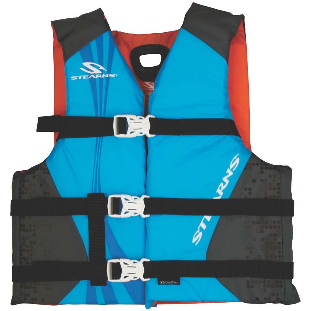 Stearns Antimicrobial Nylon Vest Life Jacket 3050lbs Blue 2000036885