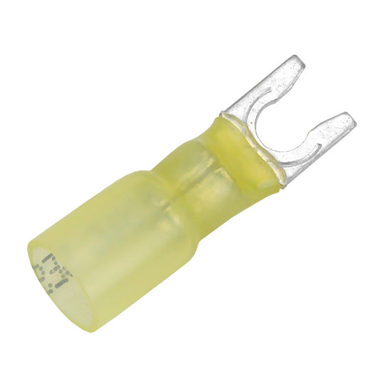 Pacer 1210 AWG Heat Shrink Spade Terminal  10 Stud Size  100 Pack TE1010SLF100