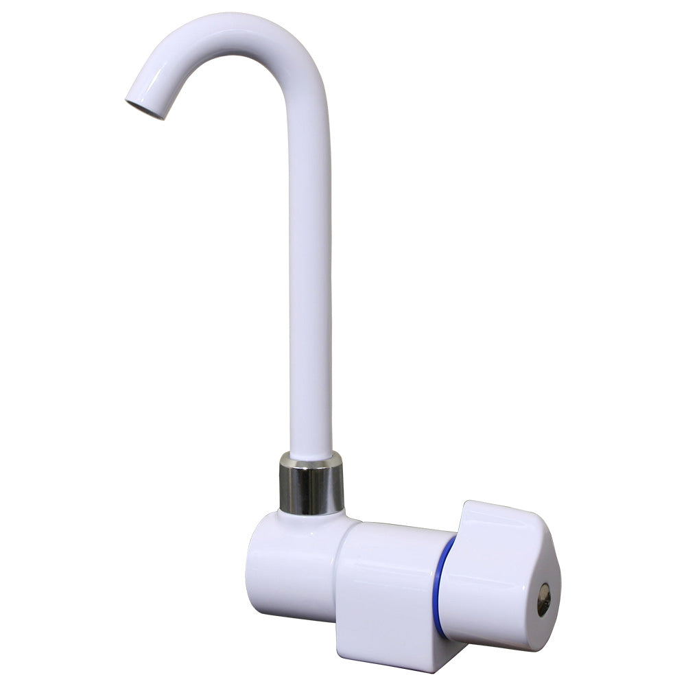 Scandvik Tall Tap wFolding Spout  White Powder Coat Finish 10182P