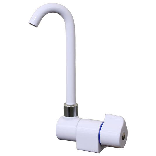 Scandvik Tall Tap wFolding Spout  White Powder Coat Finish 10182P
