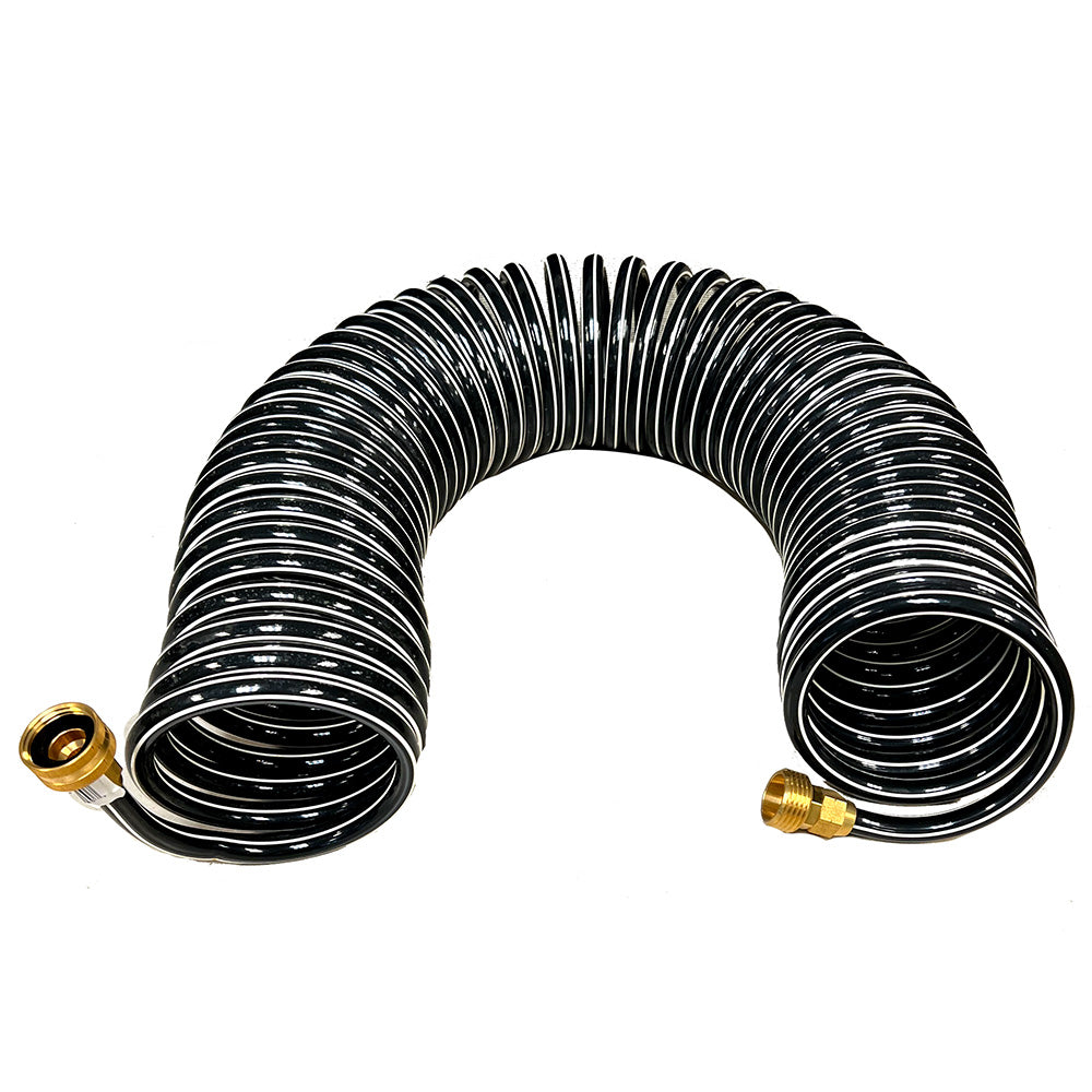 Trident Marine Coiled Wash Down Hose wBrass Fittings  15 16715