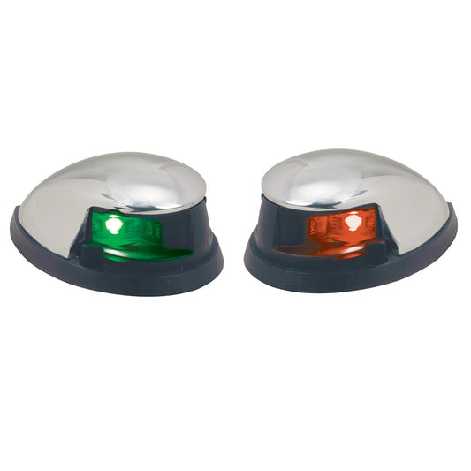 Perko RedGreen Horizontal Mount Side Lights  Pair  Chrome Plated Zinc 0648DP0CHR