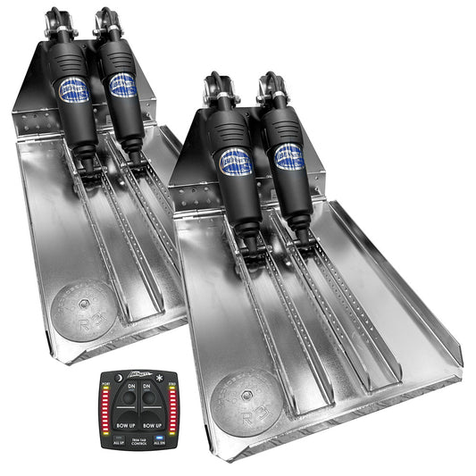 Bennett Marine BOLT 14x23 Dual Electric Trim Tab System wOne Box Indication Unit BOLT1423HDOBI