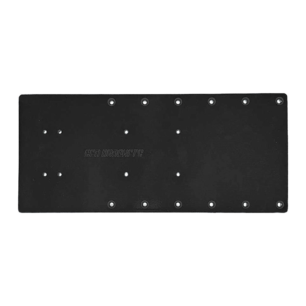 Sea Brackets 18 Straight Trolling Motor Plate  Black SEA2324BLK