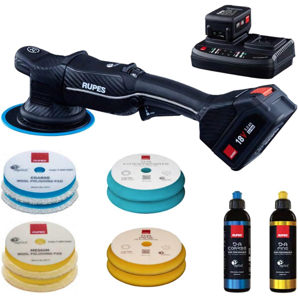 RUPES Random Orbital Polisher Bigfoot HLR21 iBrid Basic Kit HLR21CB2BAS