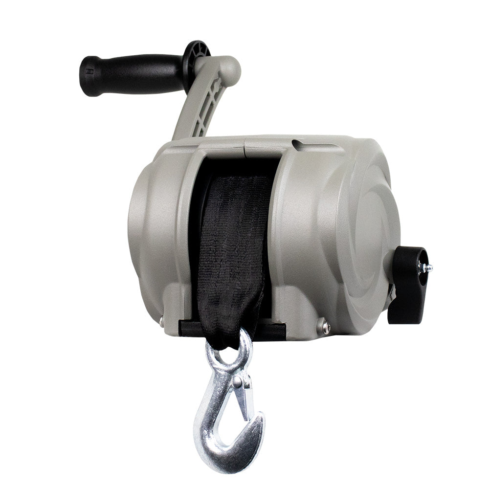 Powerwinch Premier Series Winch 2000lb 8 Crank Arm  Saltwater Silver 21300W20008SR