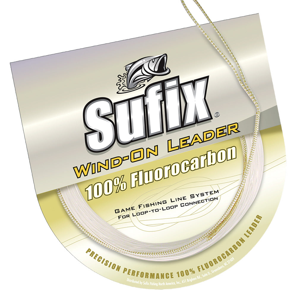 Sufix WindOn 100 Clear Fluorocarbon Leader  50lb  11 yds 700050F