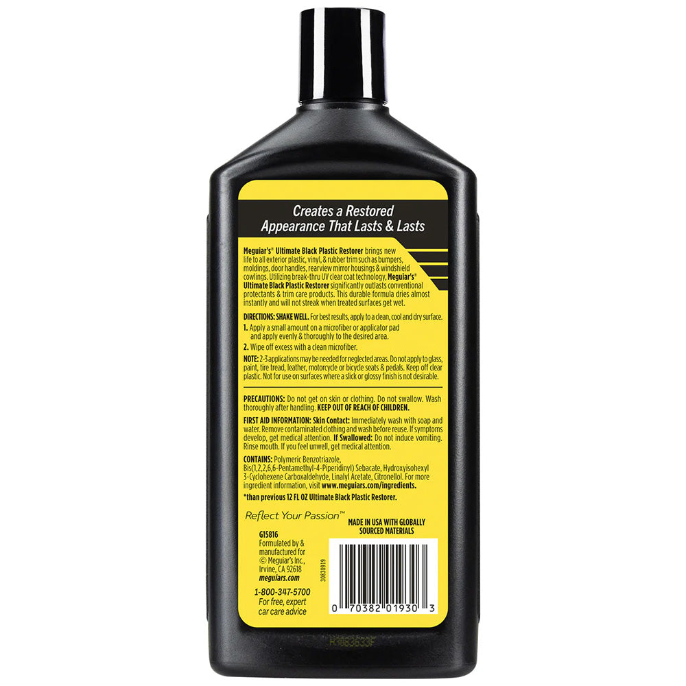 Meguiars Ultimate Black Plastic Restorer  16oz G15816
