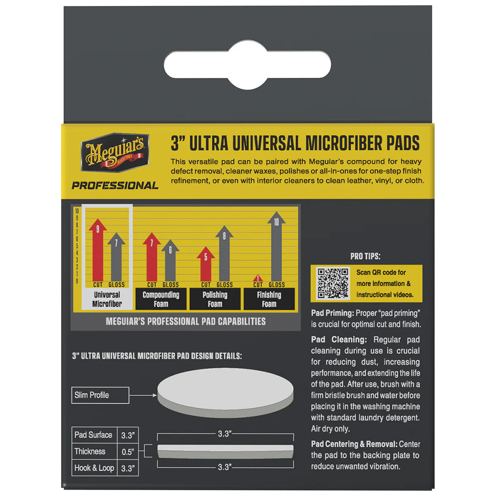 Meguiars Professional 3 Ultra Universal Microfiber Pads 3Pack M3MFP3