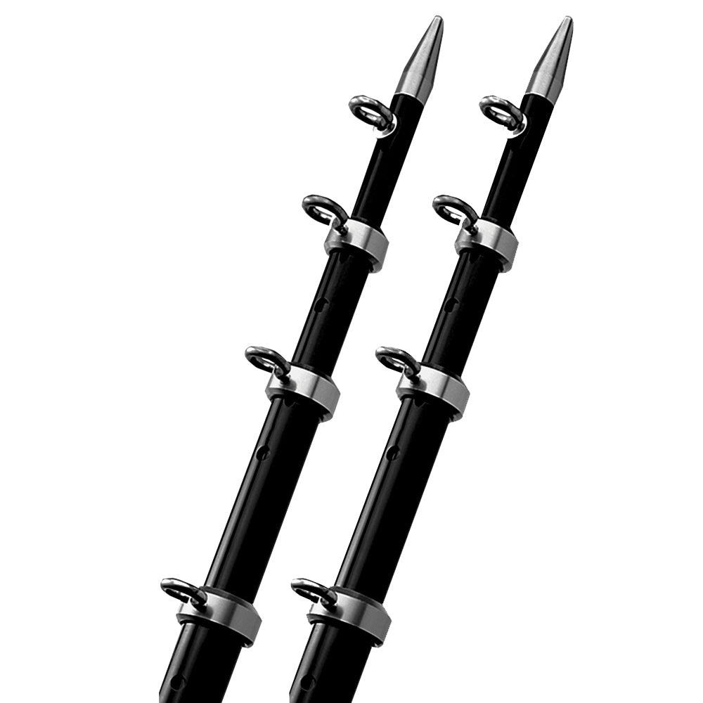 TACO 15 BlackSilver Outrigger Poles  118 Diameter OT0442BKA15