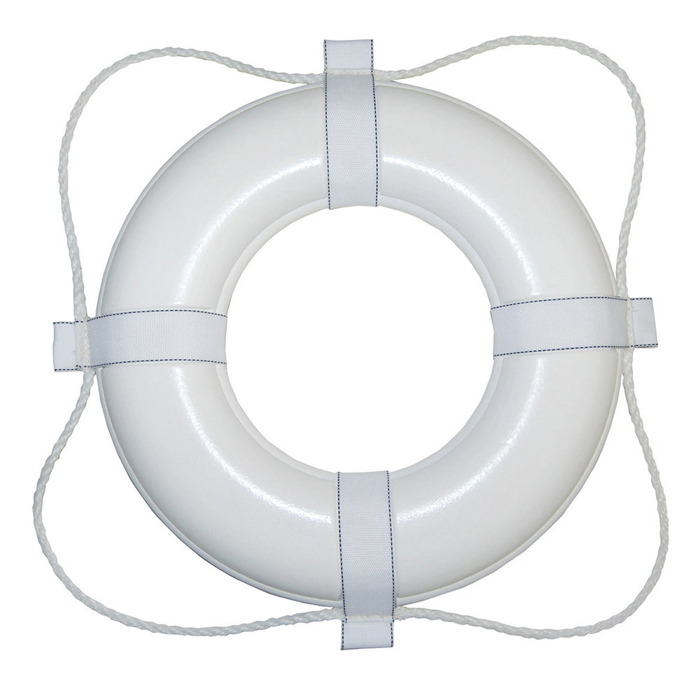 Taylor Made Foam Ring Buoy  24  White wWhite Grab Line 361