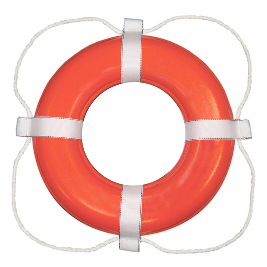 Taylor Made Foam Ring Buoy  20  Orange wWhite Grab Line 363