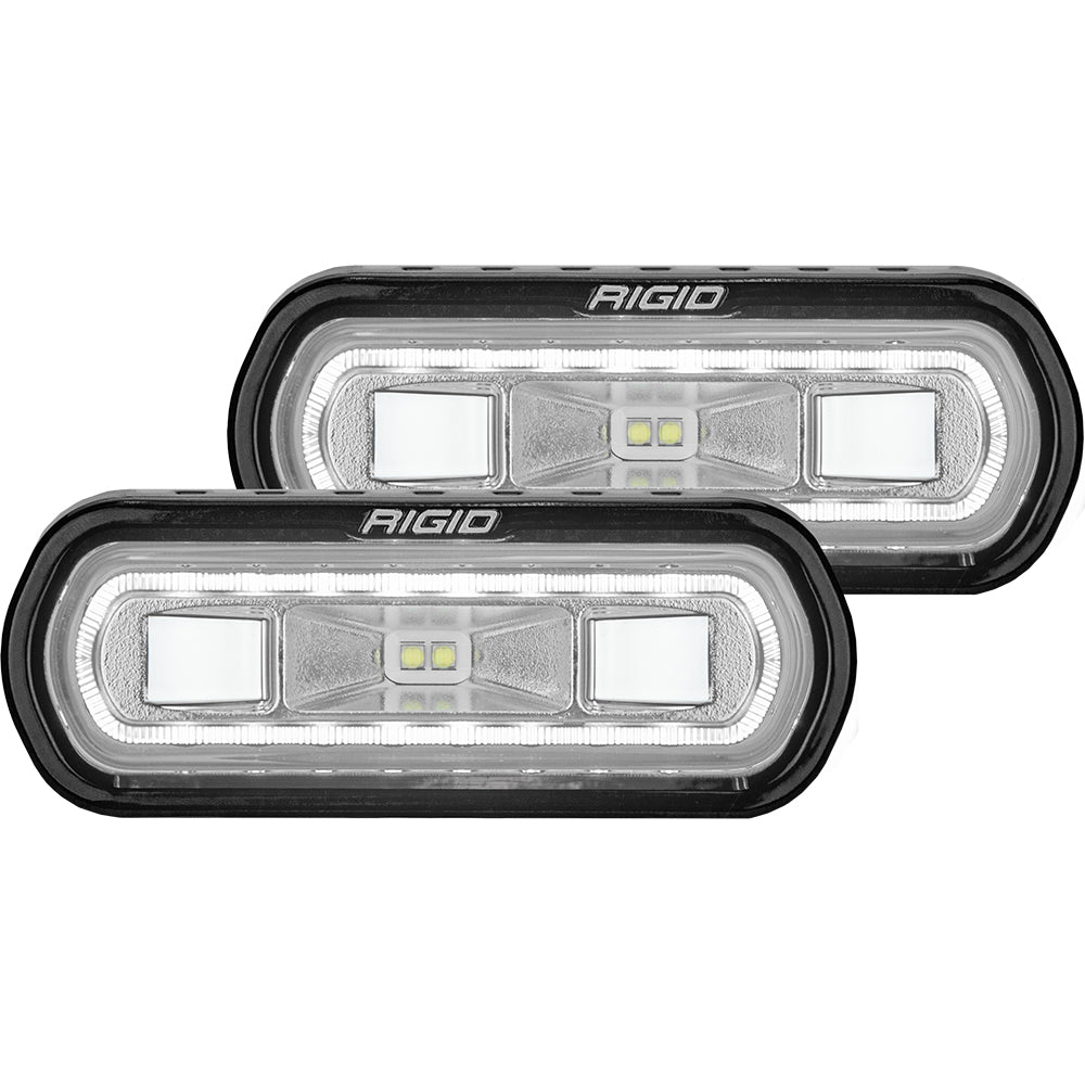 RIGID Industries SRL Series Surface Mount Spreader Light  Black Housing  White Halo 53120