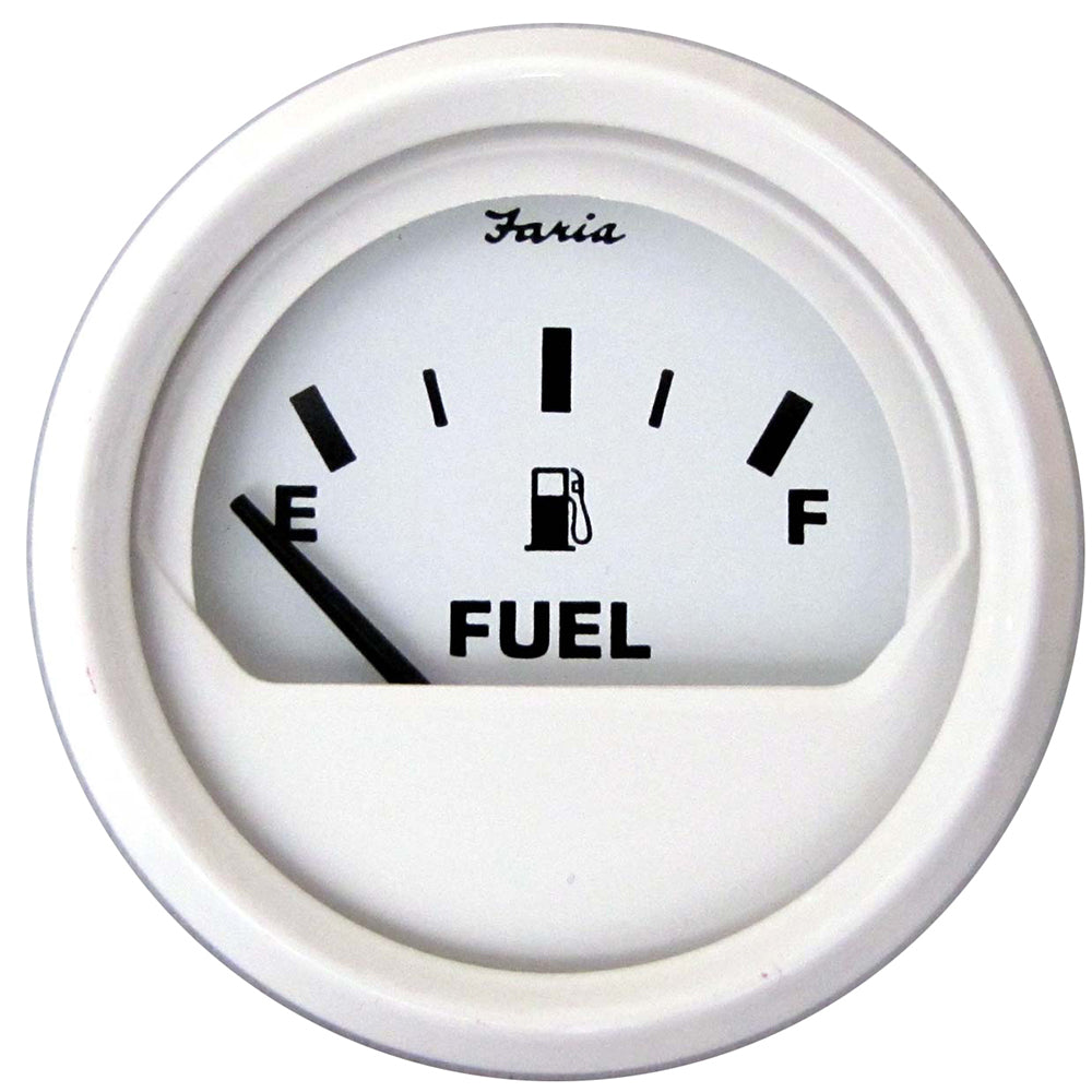 Faria Dress White 2 Fuel Level Gauge Metric 13117