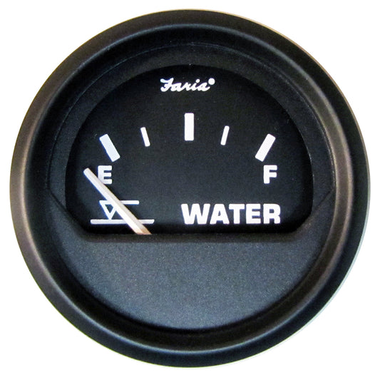 Faria Euro Black 2 Tank Level Gauge  Potable Water 12830