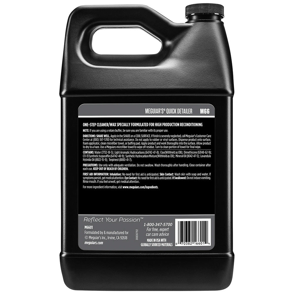 Meguiars Mirror Glaze Quick Detailer  1 Gallon M6601