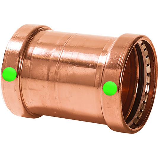 Viega ProPress 212 Copper Coupling wo Stop  Double Press Connection  Smart Connect Technology 20743