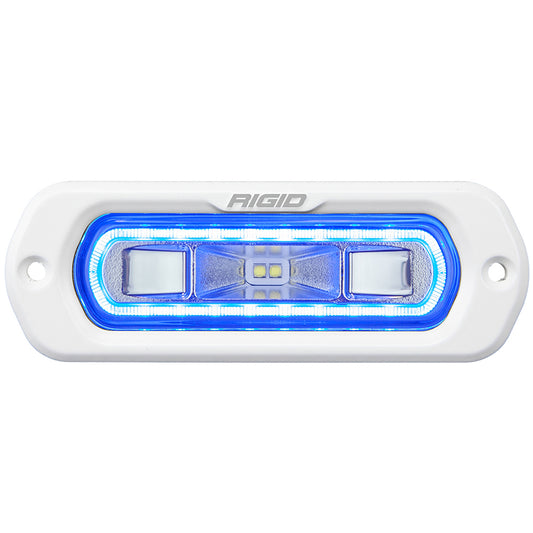 RIGID Industries SRL Series Marine Spreader Light  White Flush Mount  White Light wBlue Halo 51201