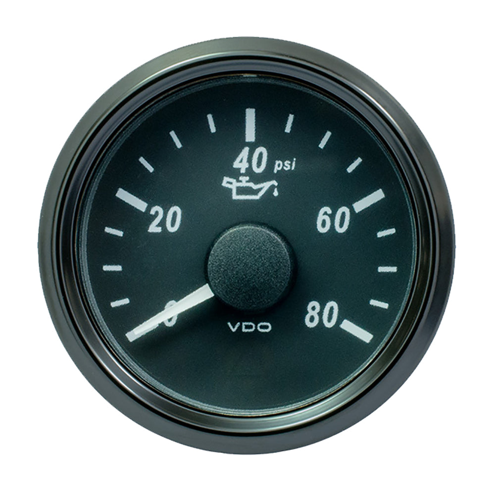 VDO SingleViu 52mm 2116 Oil Pressure Gauge  80 PSI  0180 Ohm A2C3833190030