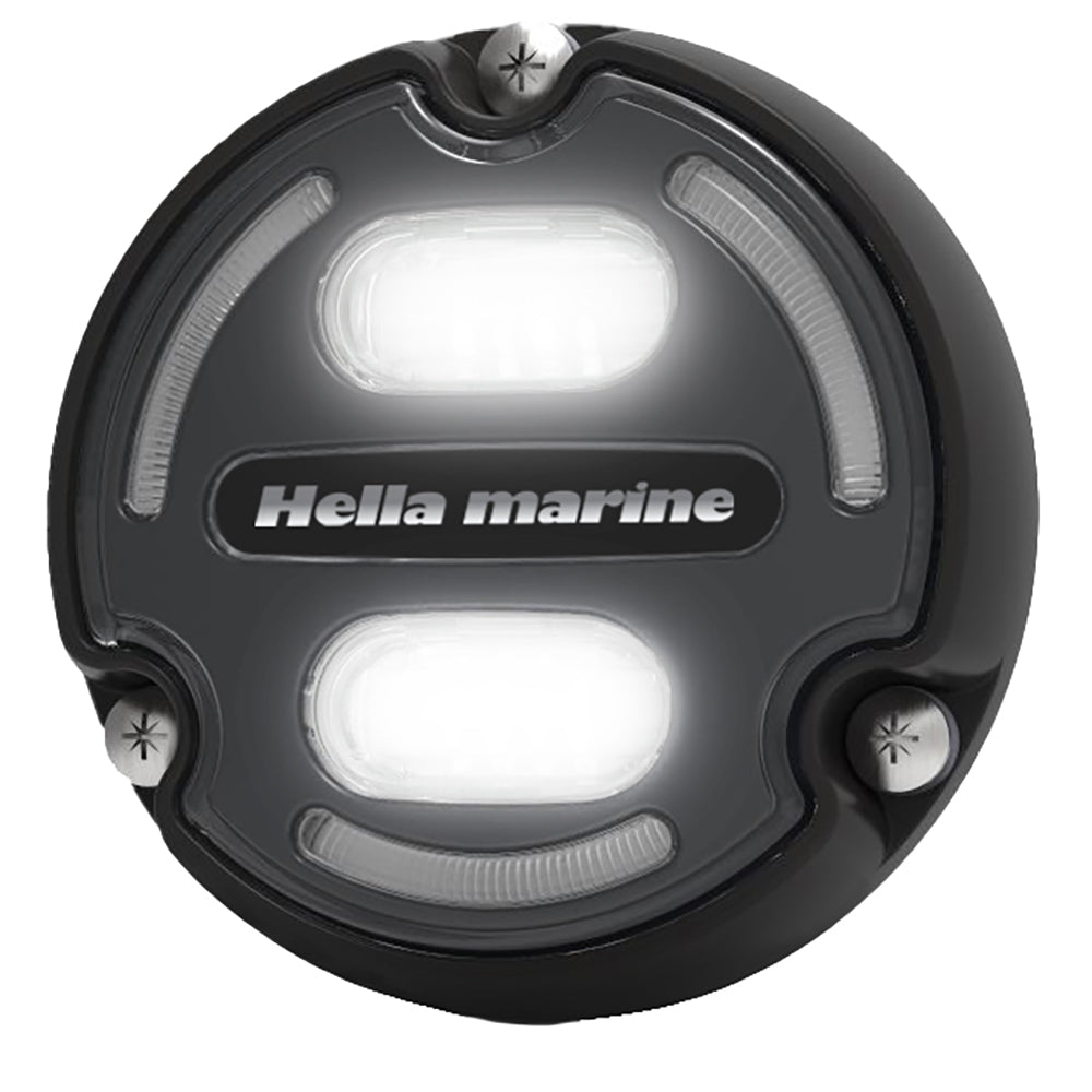 Hella Marine Apelo A2 Blue White Underwater Light  3000 Lumens  Black Housing  Charcoal Lens wEdge Light 016147001
