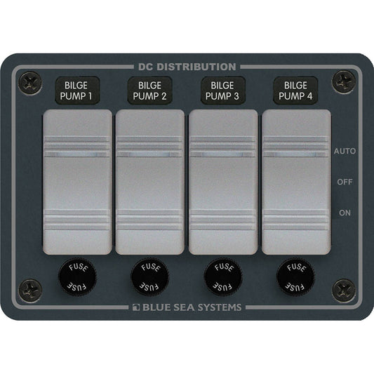 Blue Sea 8666 Contura 4 Bilge Pump Control Panel 8666
