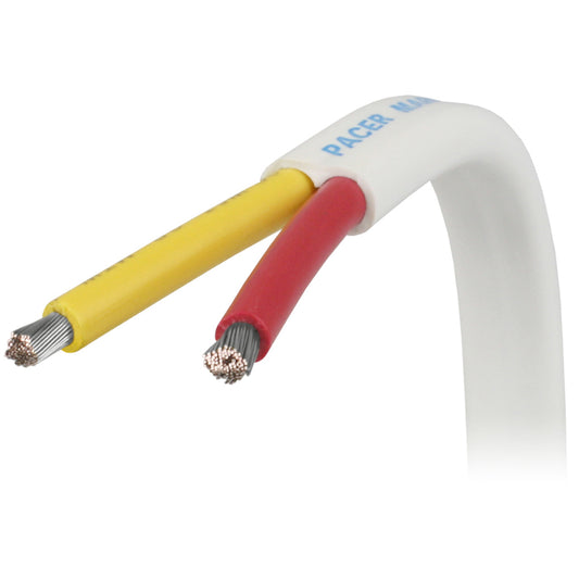 Pacer 82 AWG Safety Duplex Cable  Flat Cable  RedYellow  50 W82RYW50